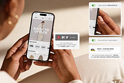 Hand Held Creamy Devices Mockups, a Device Mockup by Dikarte.Store (Thumbnail 2 of 10)