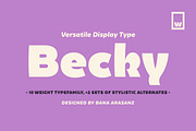 Becky 85%OFF, a Sans Serif Font by W Type Foundry (Thumbnail 1 of 20)