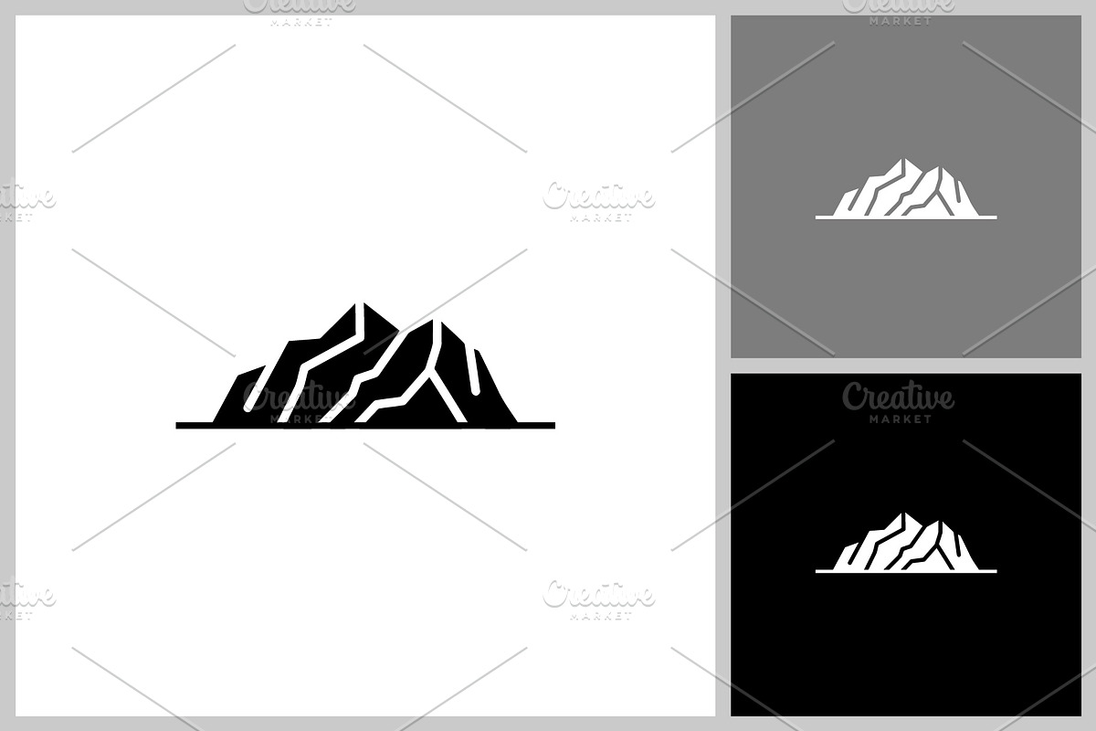 black mountain design vector templat, a Branding & Logo Template by quadrazo