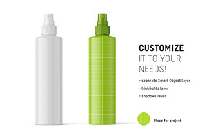 Matte Spray Cosmetic Bottle Mockup