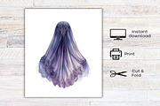 Watercolor Gothic Reverie Clipart, an Illustration by Canvas Craft (Thumbnail 7 of 7)
