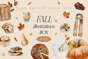 Fall Illustration BOX - Watercolor