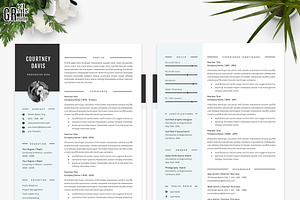 3 Pages Resume Template CV Template