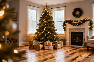 Cozy Christmas Living Room, an Architecture Photo by Virgo Studio