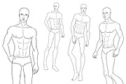Male Fashion Figure Templates, a Person Illustration by Shorena Design (Thumbnail 3 of 5)