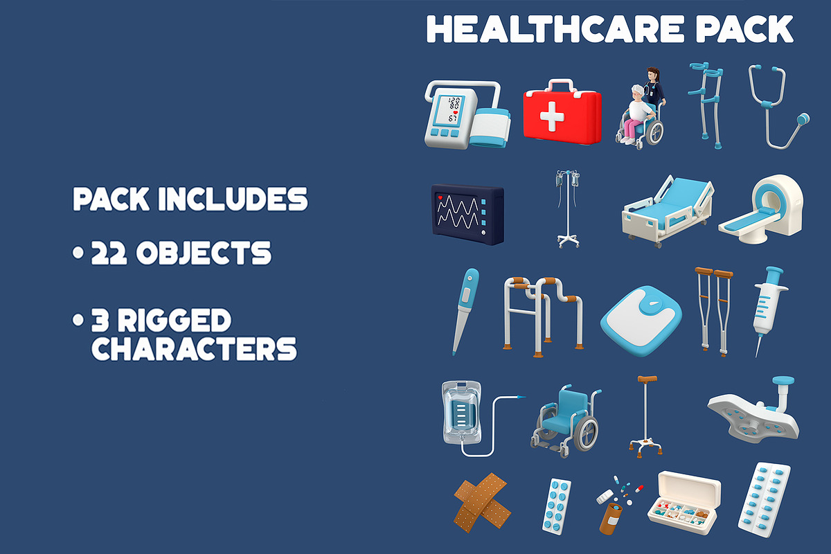 Healthcare Set, an Object 3D Model by Artem Varnitsin (Photo 1 of 27)