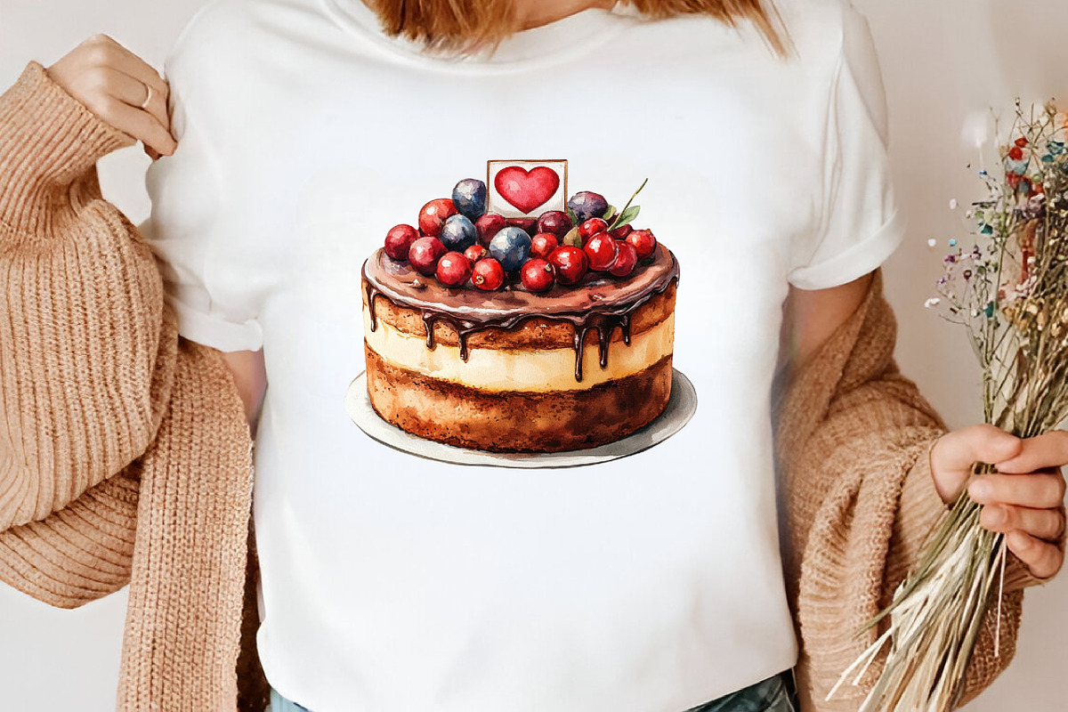 Watercolor Labor Day Cake Clipart, an Illustration by Canvas Craft (Photo 6 of 8)