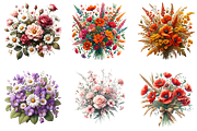 Wildflower Bouquet Clipart - Copy, a Seasonal Illustration by DreamArtGraphic (Thumbnail 2 of 4)