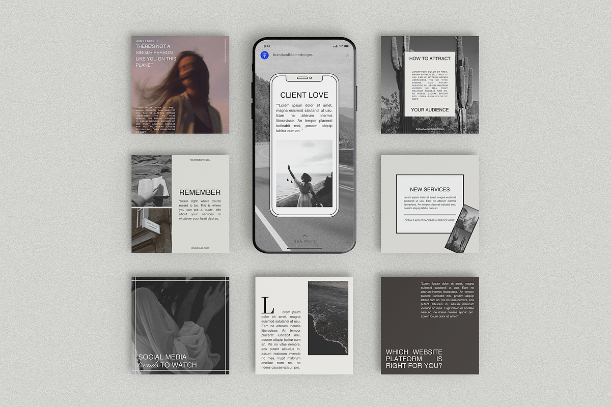 Aesthetic Social Media Templates, a Templates & Theme by Brand & Bloom (Photo 5 of 7)