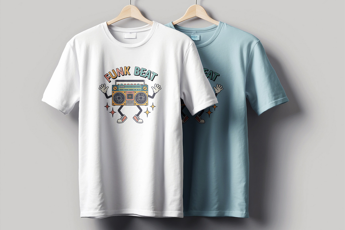Funk Beat T Shirt Design Layout, a Stationery Template by MightyDesign (Photo 1 of 6)