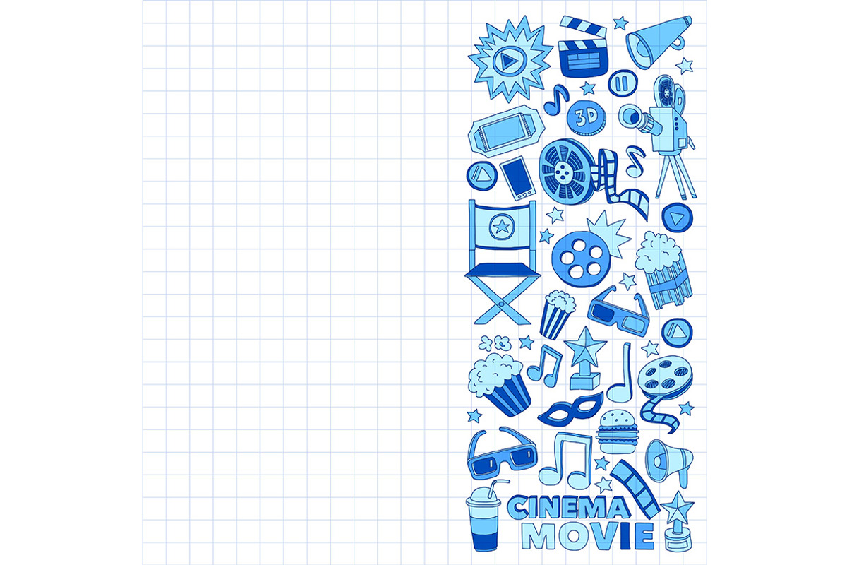 It's movie time! On notebook paper, a Texture Illustration by Art Loft (Photo 7 of 16)