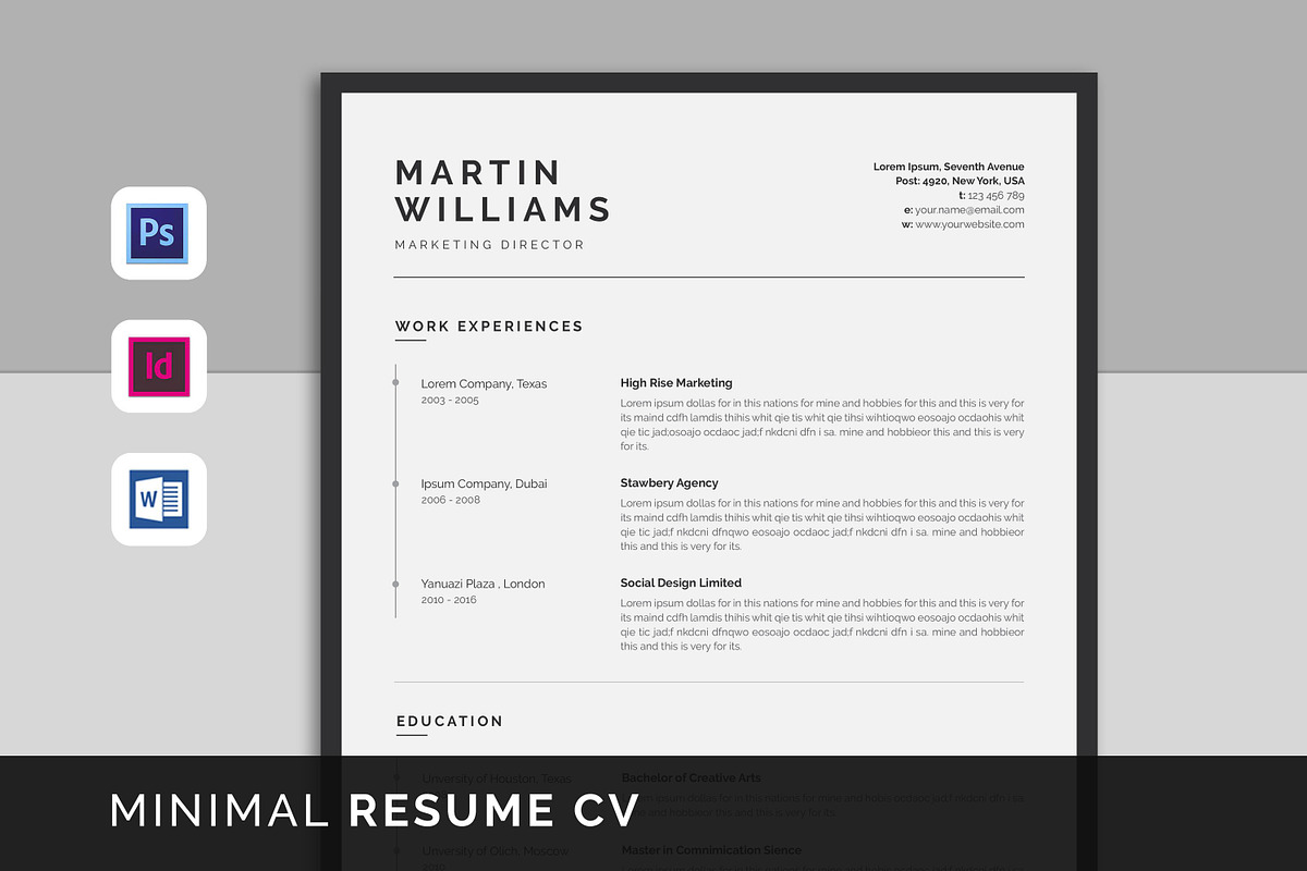 Resume CV, a Resume Template by UX-group (Photo 1 of 7)