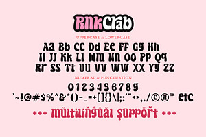 Pink Crab - Cute Retro Font