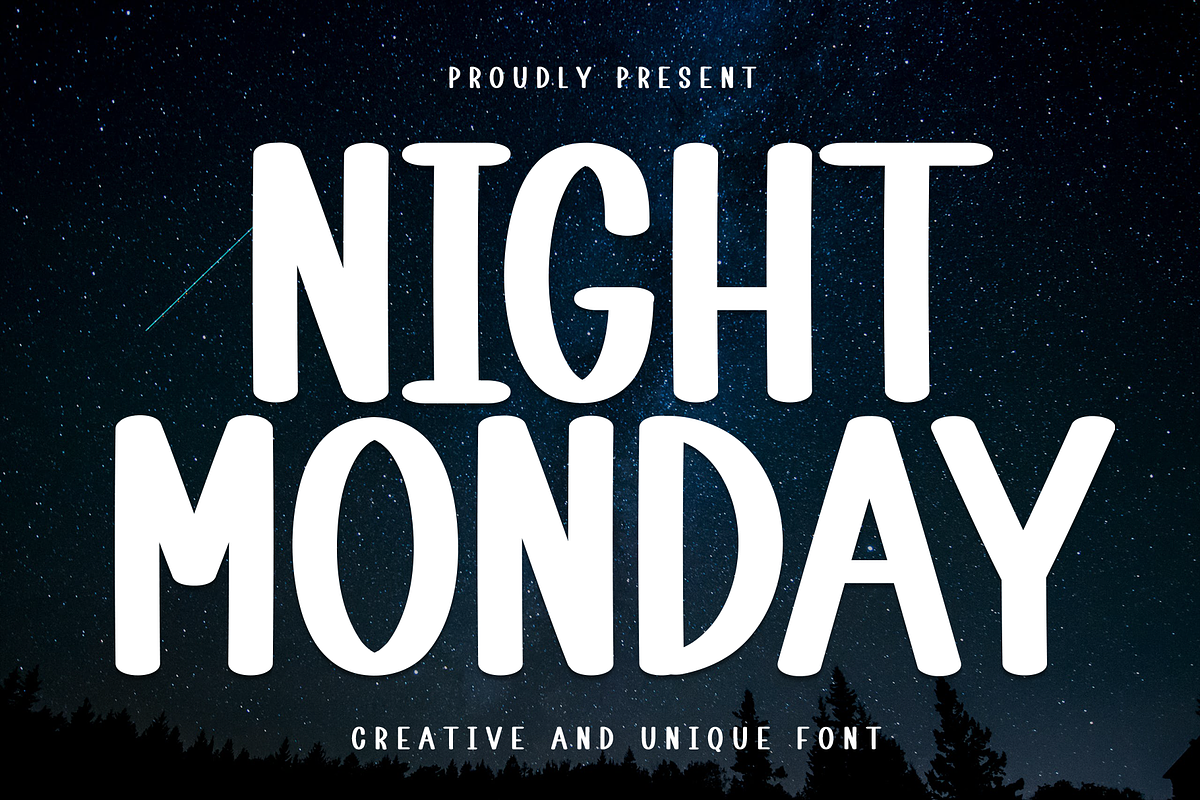 Night Monday | Script Font, a Script Font by Scratchones (Photo 1 of 8)