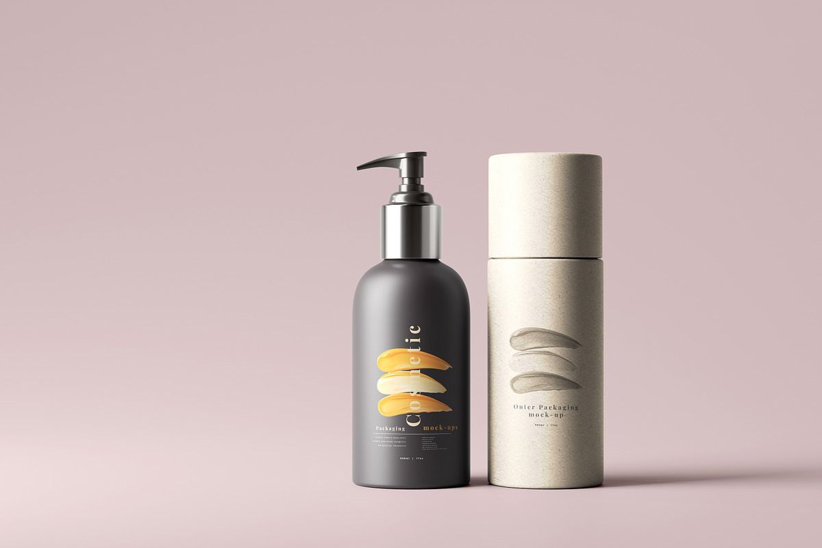 Dark Plastic Cosmetic Mockup Bundle, a Cups & Container Mockup by pmvch (Photo 89 of 111)