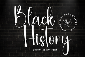 Black History Script Font