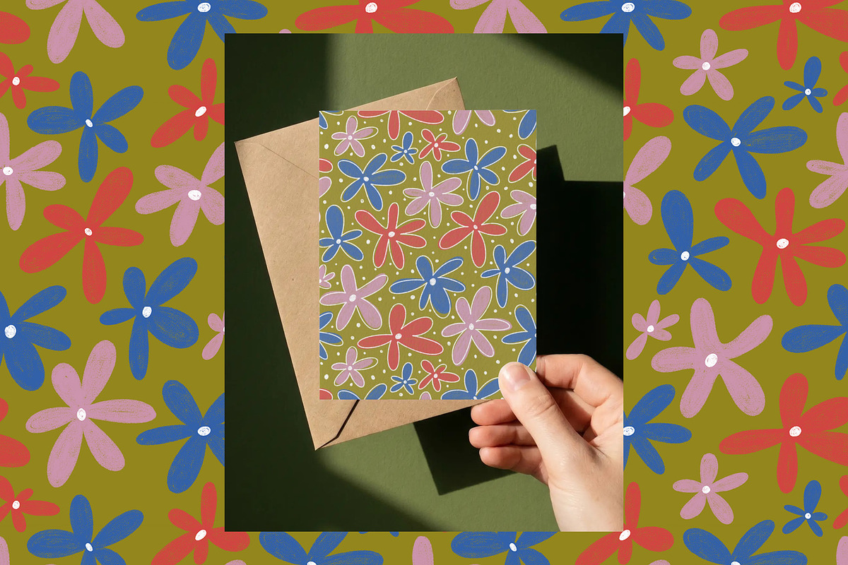 Retro Pop Flowers Seamless Pattern, a Pattern Graphic by Annie Tyndall Creative (Photo 5 of 12)