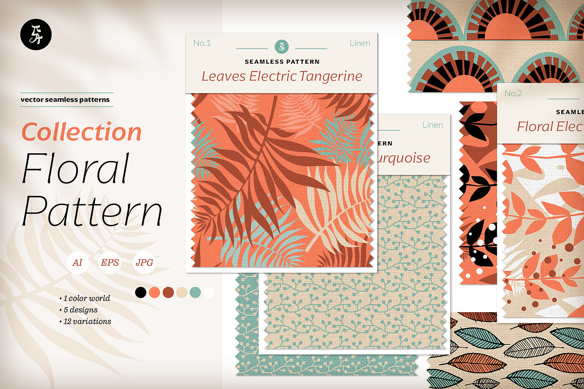 Floral Pattern Collection, a Pattern Graphic by Pia Kolle (Photo 1 of 10)