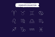The 12 Signs of the Zodiac Symbols, an Outline Icon by Caroline Mackay (Thumbnail 2 of 8)