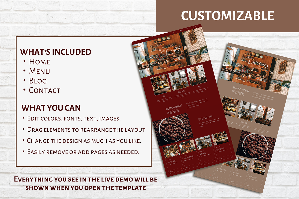 WIX Studio Website Template | Cafe, a Wix Template by Suzy Volta Design (Photo 2 of 5)