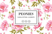 50% OFF! Seamless peony pattern., a Pattern Graphic by Kotkoa (Thumbnail 1 of 5)