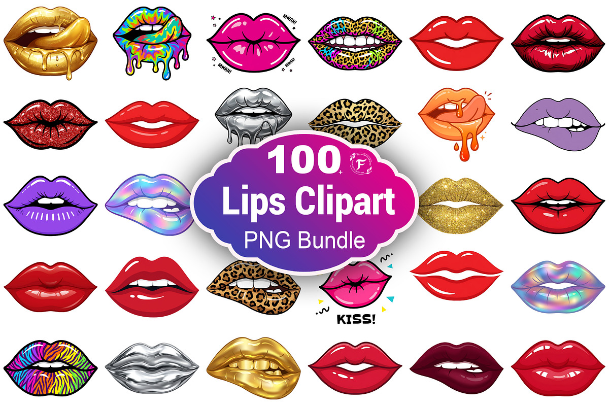 Lips Clipart, a Decorative Illustration by Forhadx5 (Photo 1 of 11)