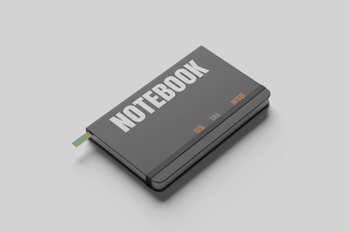 Notebook Mockup, a Books & Magazine Mockup by Getdesign (Photo 2 of 5)
