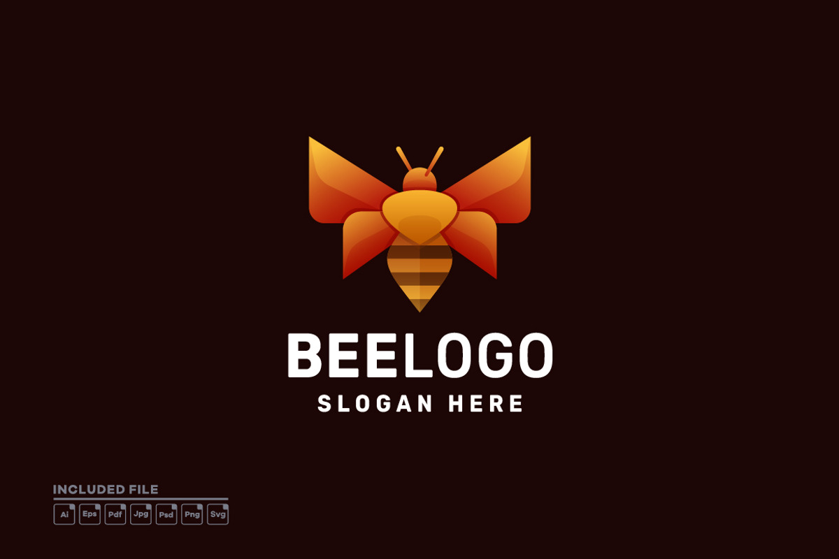 Bee Gradient Colorful Vector Logo, a Branding & Logo Template by yuanesei