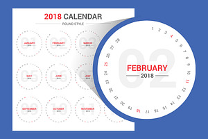 Calendar 2018 Round Style