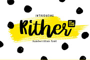 Rither Handwritten Script, a Script Font by Mr.Typeman (Thumbnail 1 of 8)