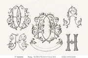Antique Vintage Monogram Initial H, an Object Graphic by Antique Monograms (Thumbnail 1 of 4)