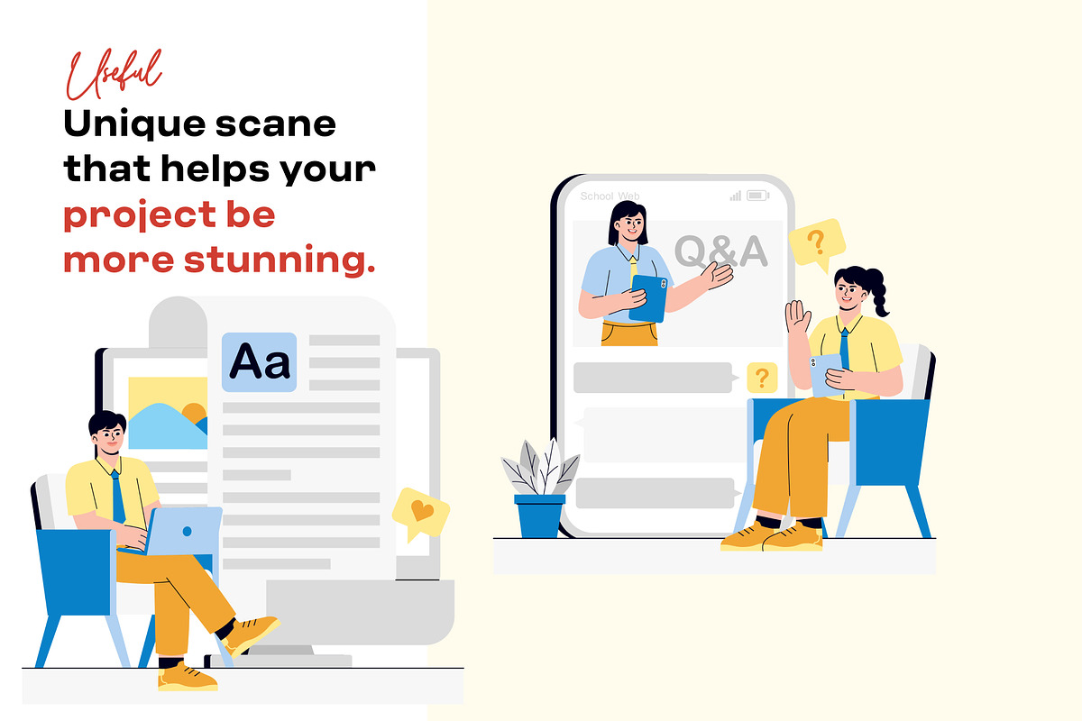 E-Learning and Course Illustration, an Education Illustration by orenjidesign (Photo 4 of 8)