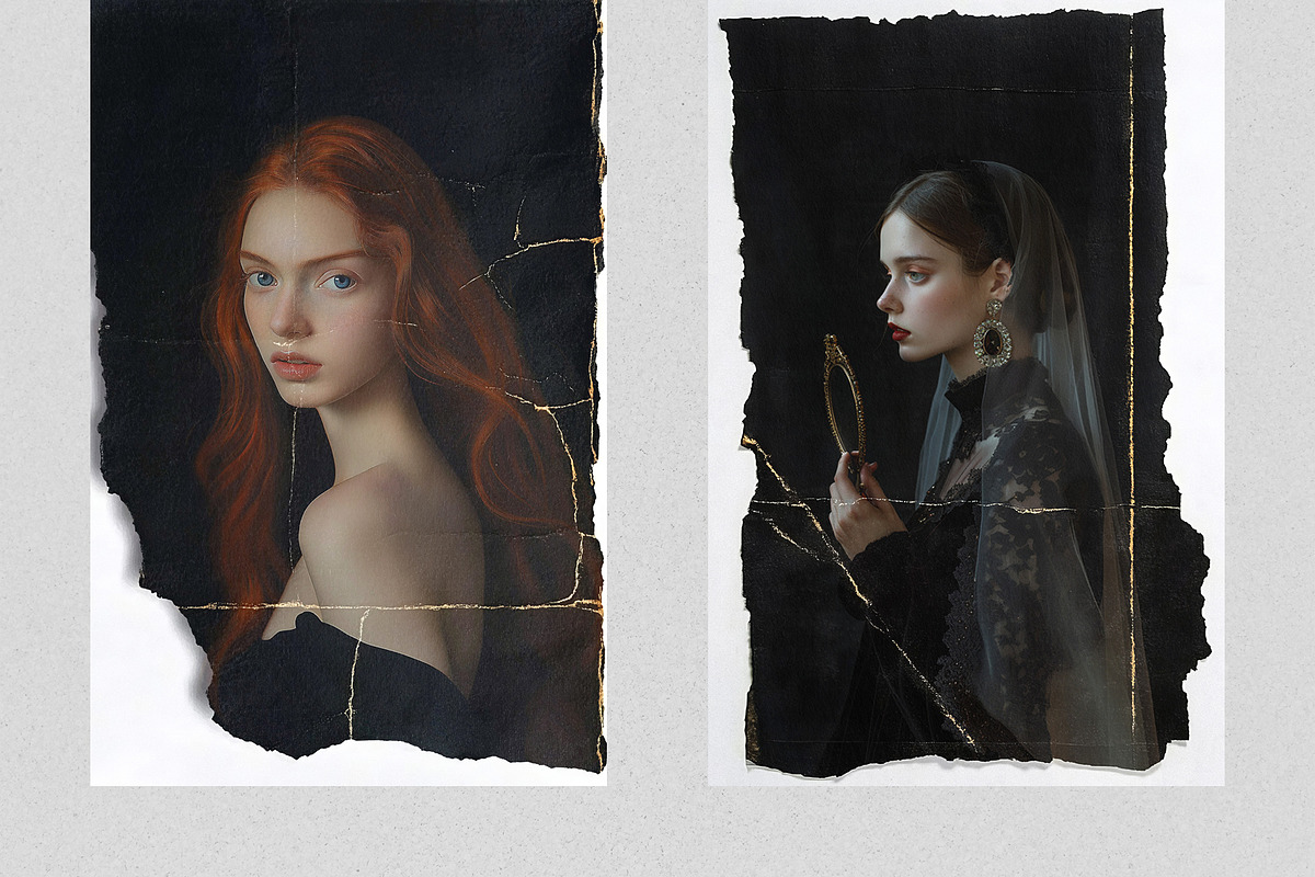 Vintage Torn Edges Effect Overlays, a Brushes & More by PhotoSpirit (Photo 4 of 10)