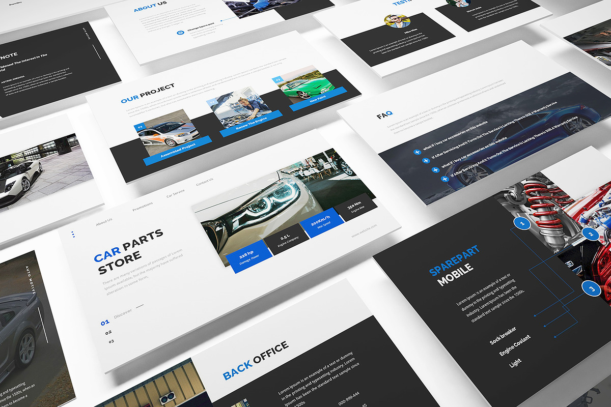 Car Parts Store Powerpoint Template, a Presentation Template by ...