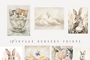 VINTAGE NURSERY PRINTS, a Background Graphic by Lana Elanor (Thumbnail 9 of 9)