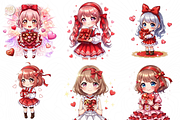 Cute Little Valentine Girl PNG, a Person Illustration by KennedyStudio (Thumbnail 3 of 5)