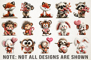 Valentine Latch Hook Animals Clipart, an Animal Illustration by RobertsArt (Thumbnail 6 of 6)