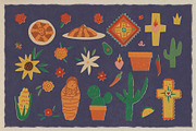 Dia De Los Muertos graphic retro set, a Seasonal Illustration by Paper Cherry (Thumbnail 5 of 16)