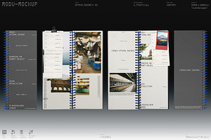 Spiral Notebook Mockup – 4 Scenes