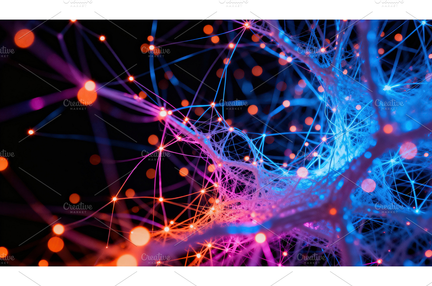 Neural network connections, a Technology Photo by tilialucida