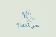 Cute Doodle Puppies Vector set, an Animal Illustration by MaxArt Foundry (Thumbnail 6 of 6)