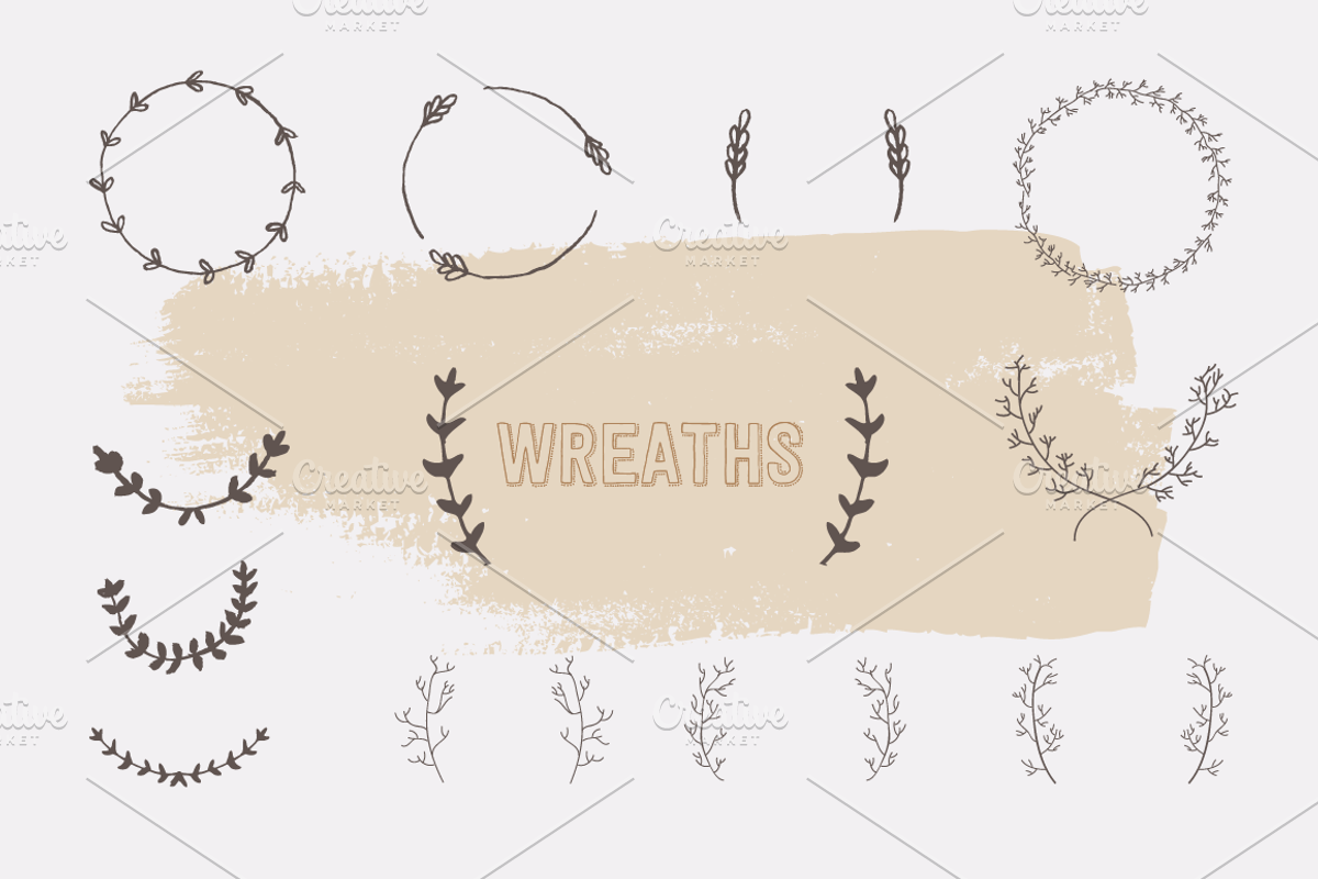Wreaths, an Illustration by Susan Brand Design