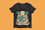 Skull playing guitar on the beach, a Person Illustration by gunaonedesign (Thumbnail 4 of 5)