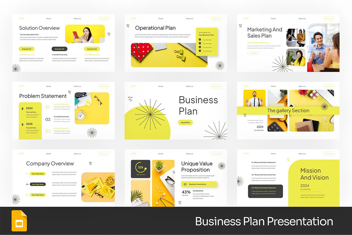 Business Plan Google Slides, PPoint