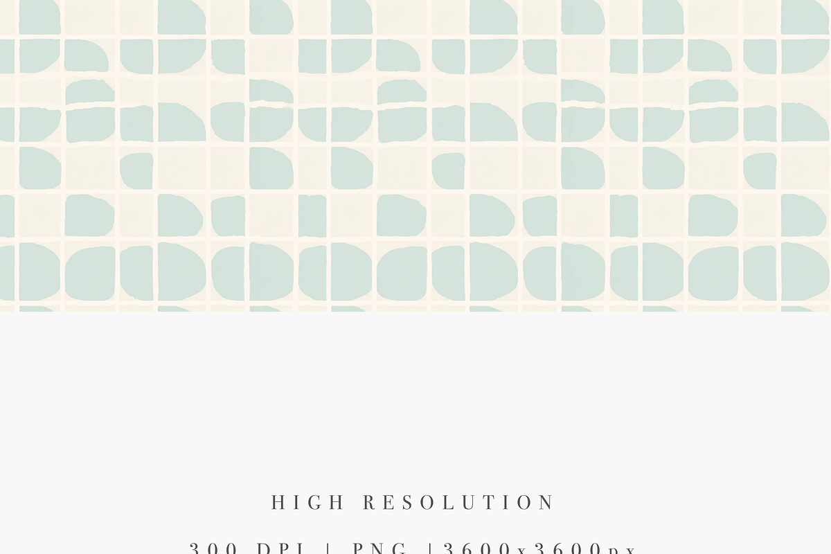 Mint Geometric Seamless Pattern PNG, a Pattern Graphic by Pati Charm Studio (Photo 3 of 7)
