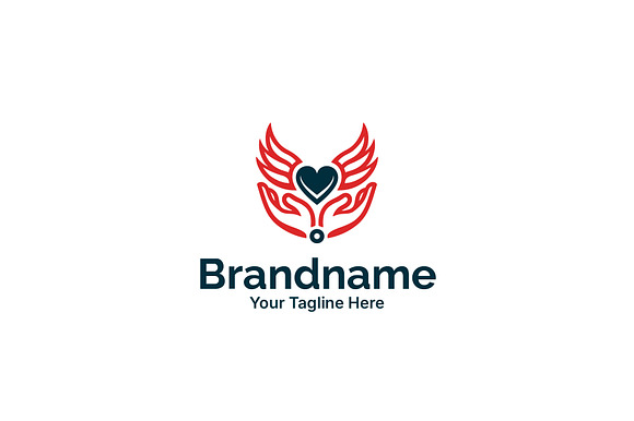 Heart & Wings Logo Design Template preview 7
