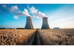Nuclear power plant cooling towers, an Illustration by tilialucida