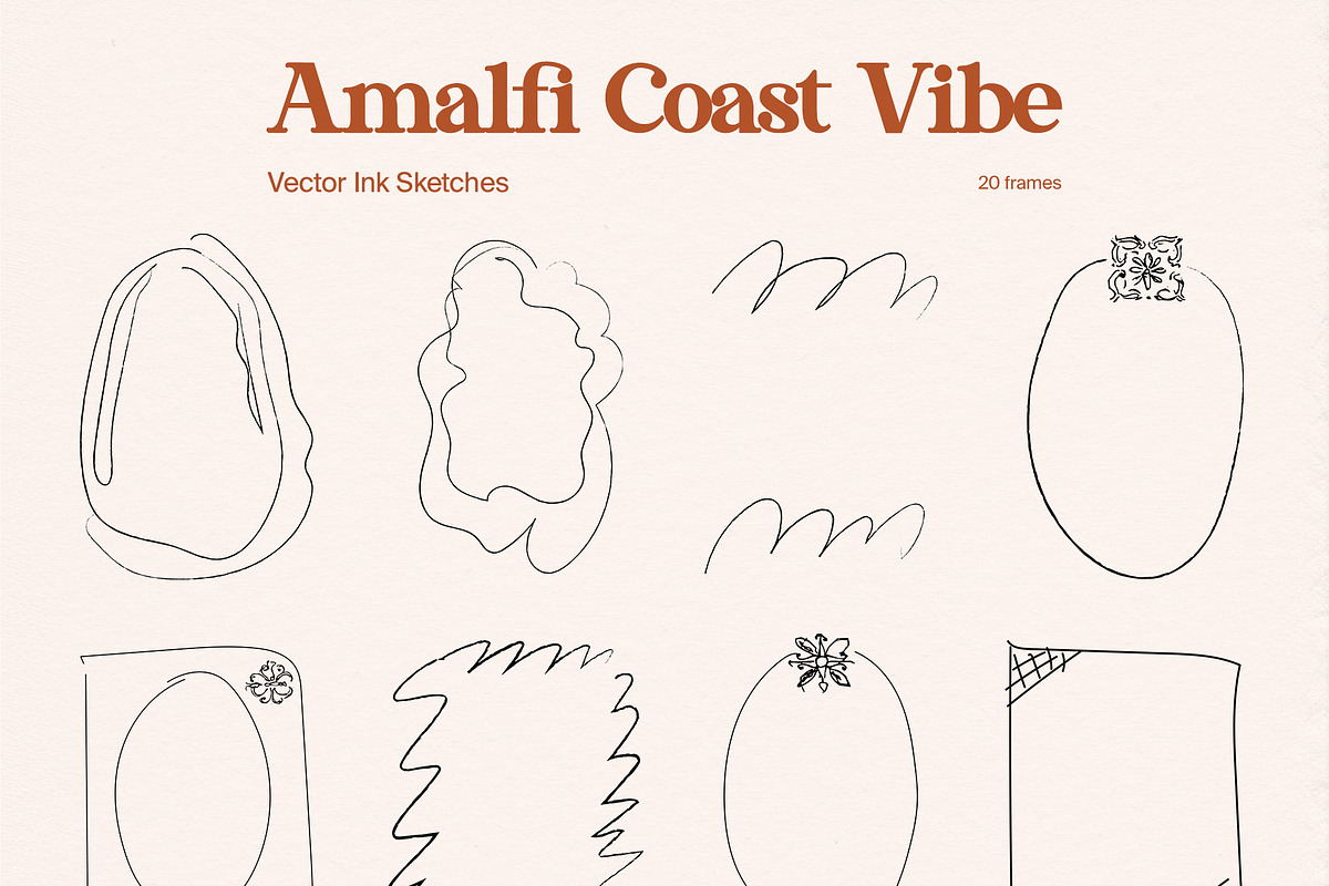 Amalfi Vibe: Vector Ink Sketches, an Object Graphic by divanovskaya_nv (Photo 18 of 20)