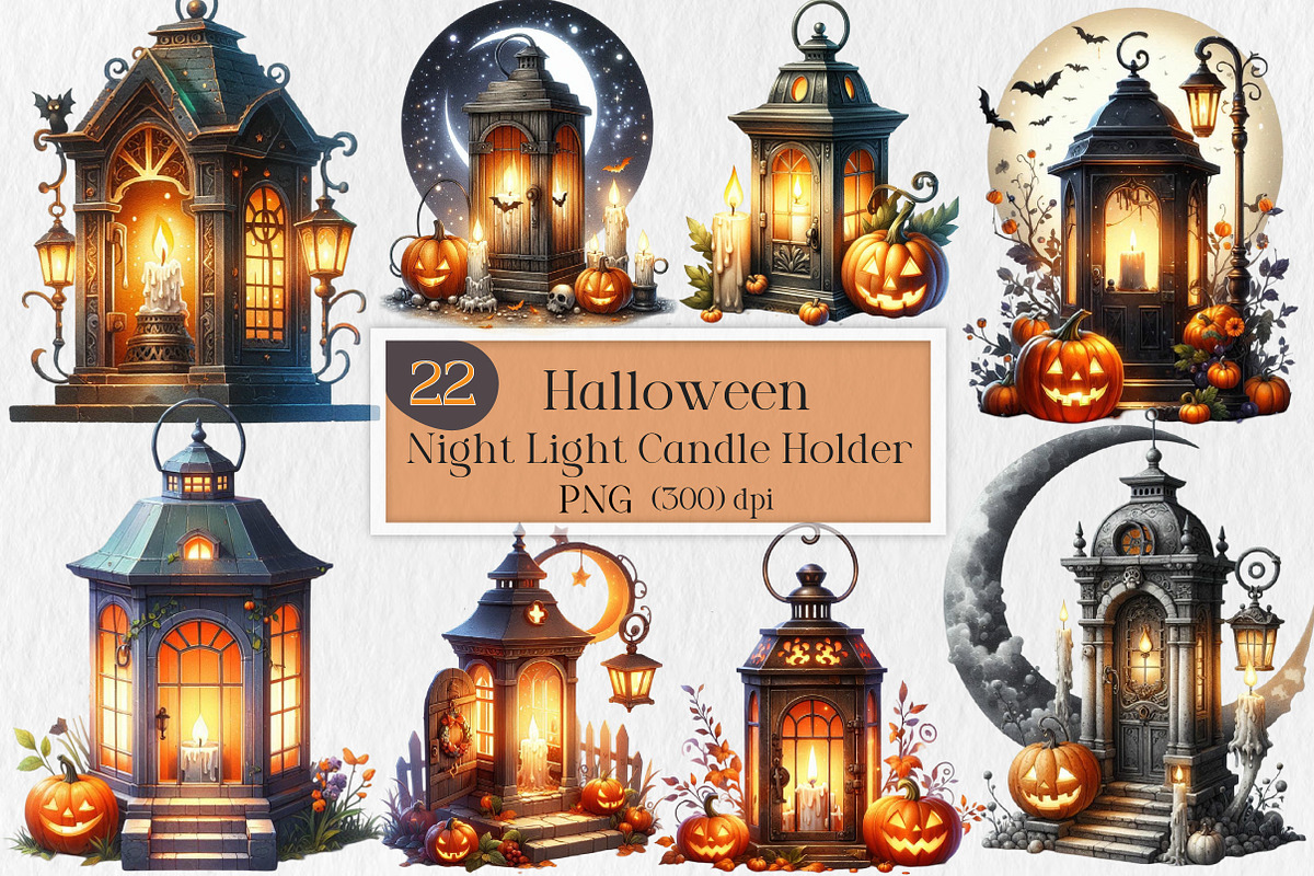 Halloween lantern with door light, an Illustration by Creative Art (Photo 3 of 4)