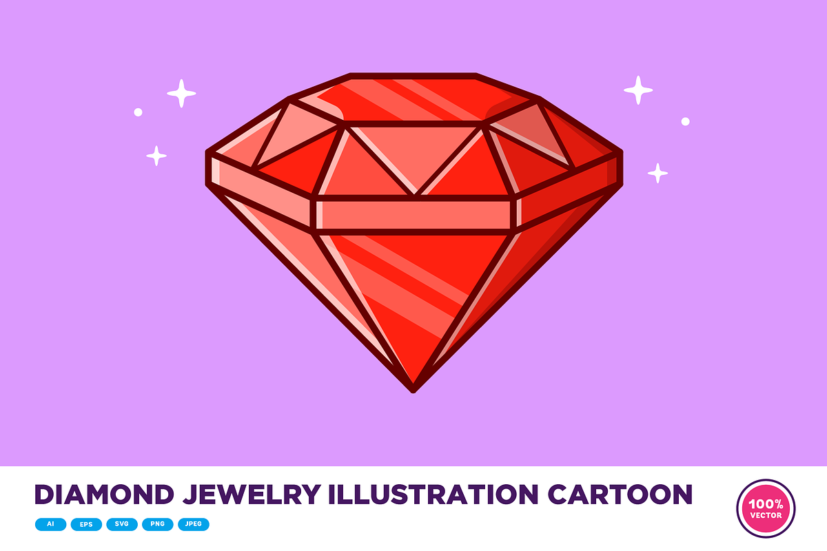 Diamond Jewelry Illustration Cartoon, a Finance Illustration by Catalyst Labs
